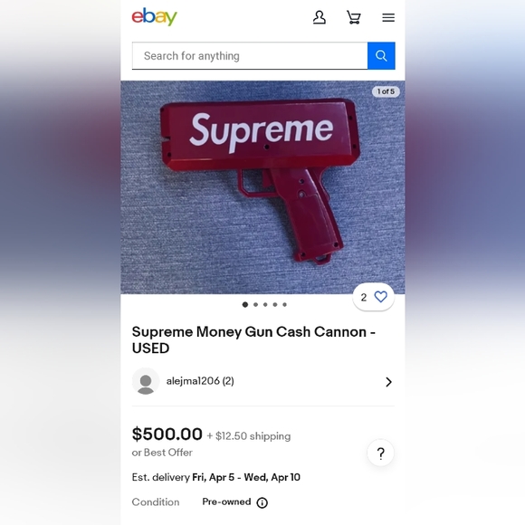 Supreme Money Gun Cash Cannon - USED - Picture 2 of 5